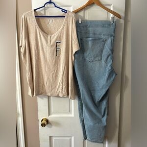 Women Terra & Sky Shirt w/ Pants size 4x